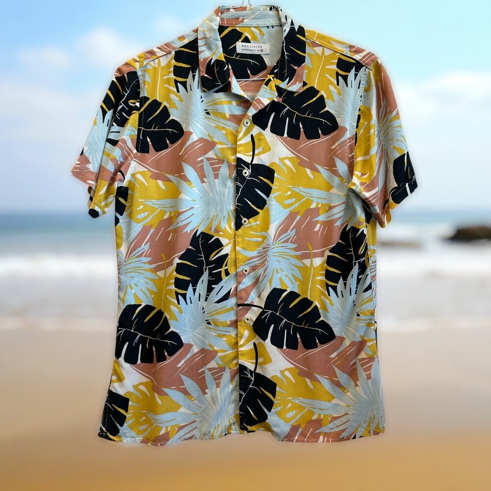 Prejuicio Men’s Tropical Leaf Print Shirt Size M – Made in Mexico‎ 2509024